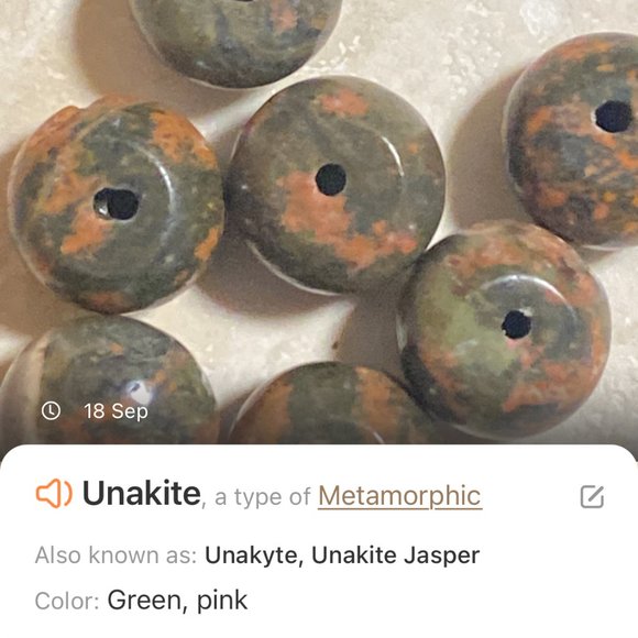 Unakite Stone Beaded Necklace, Genuine Gemstone Stackable Layering Necklace - Picture 7 of 8